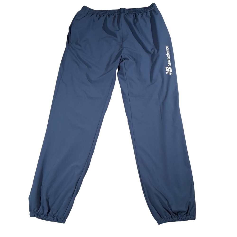 New Balance Men's XL Navy Blue Mesh Lined Track Joggers Athletic Sweatpants